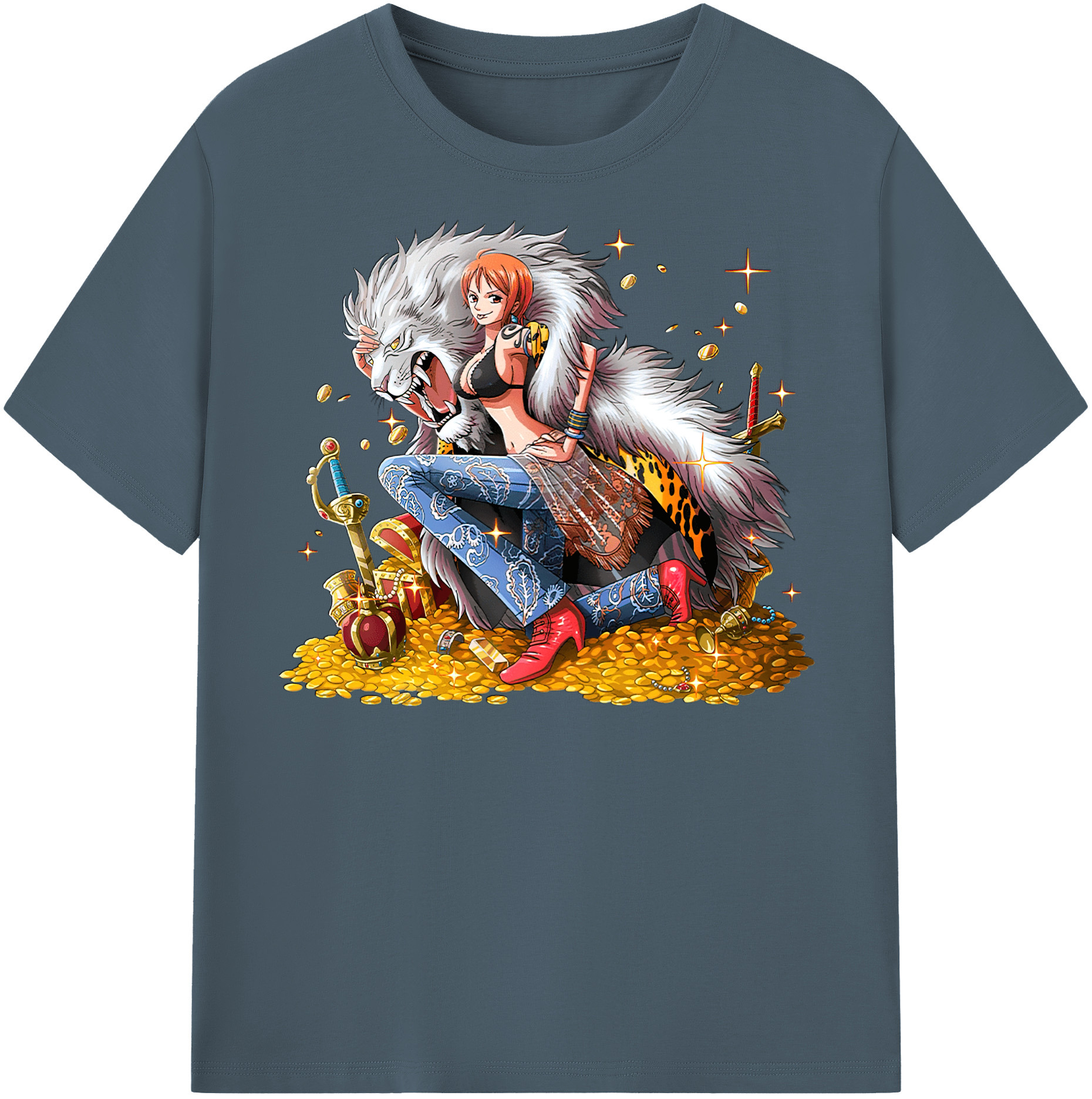 ワンピース ナミ ONE PIECE Nami 綿100％半袖Tシャツ（フロントプリント）